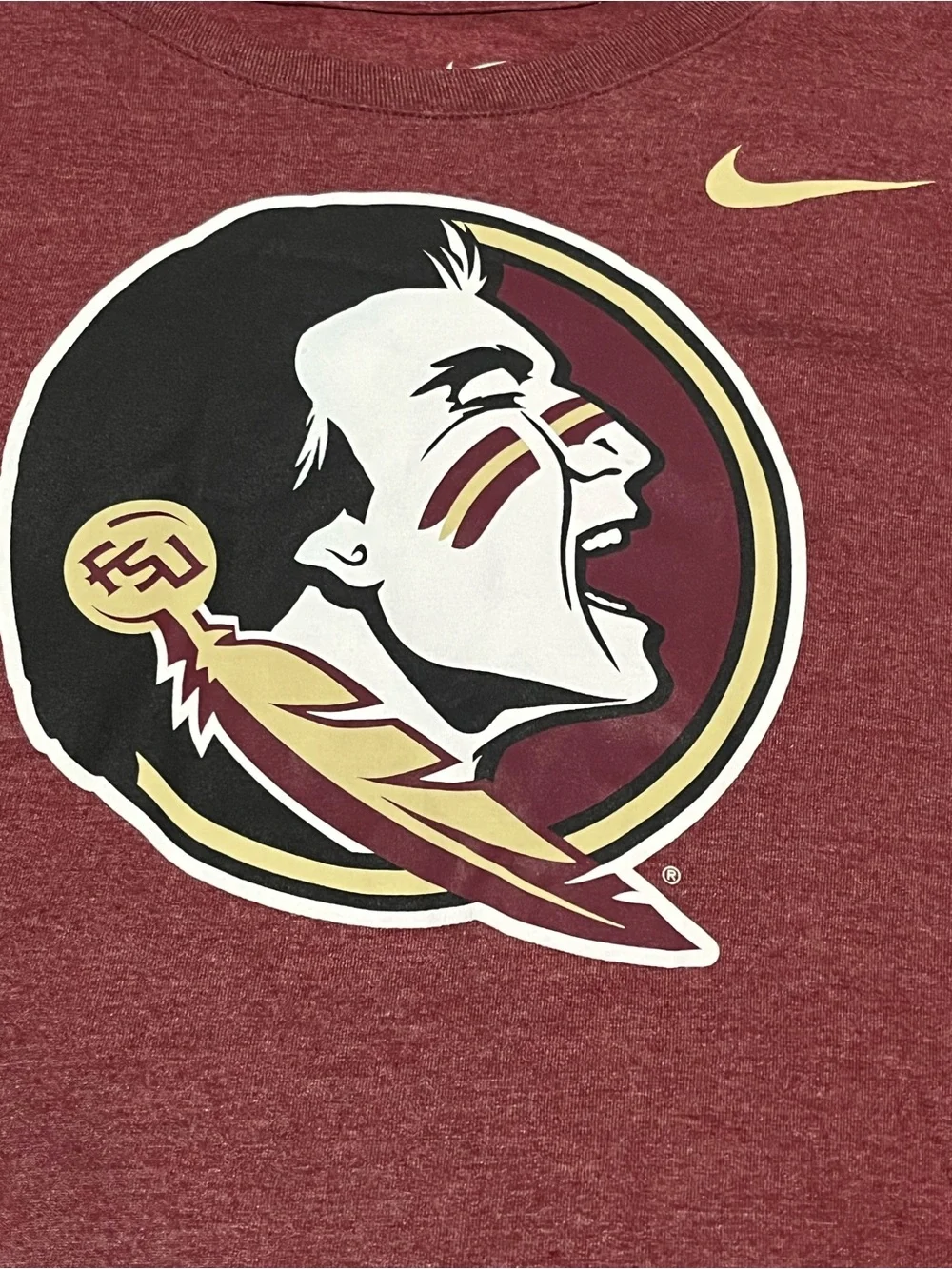Nike Women’s Garnet Florida State Seminoles Graphic T-Shirt  XL Athletic Cut